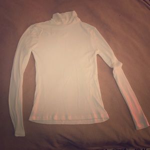 White stretchy turtle neck